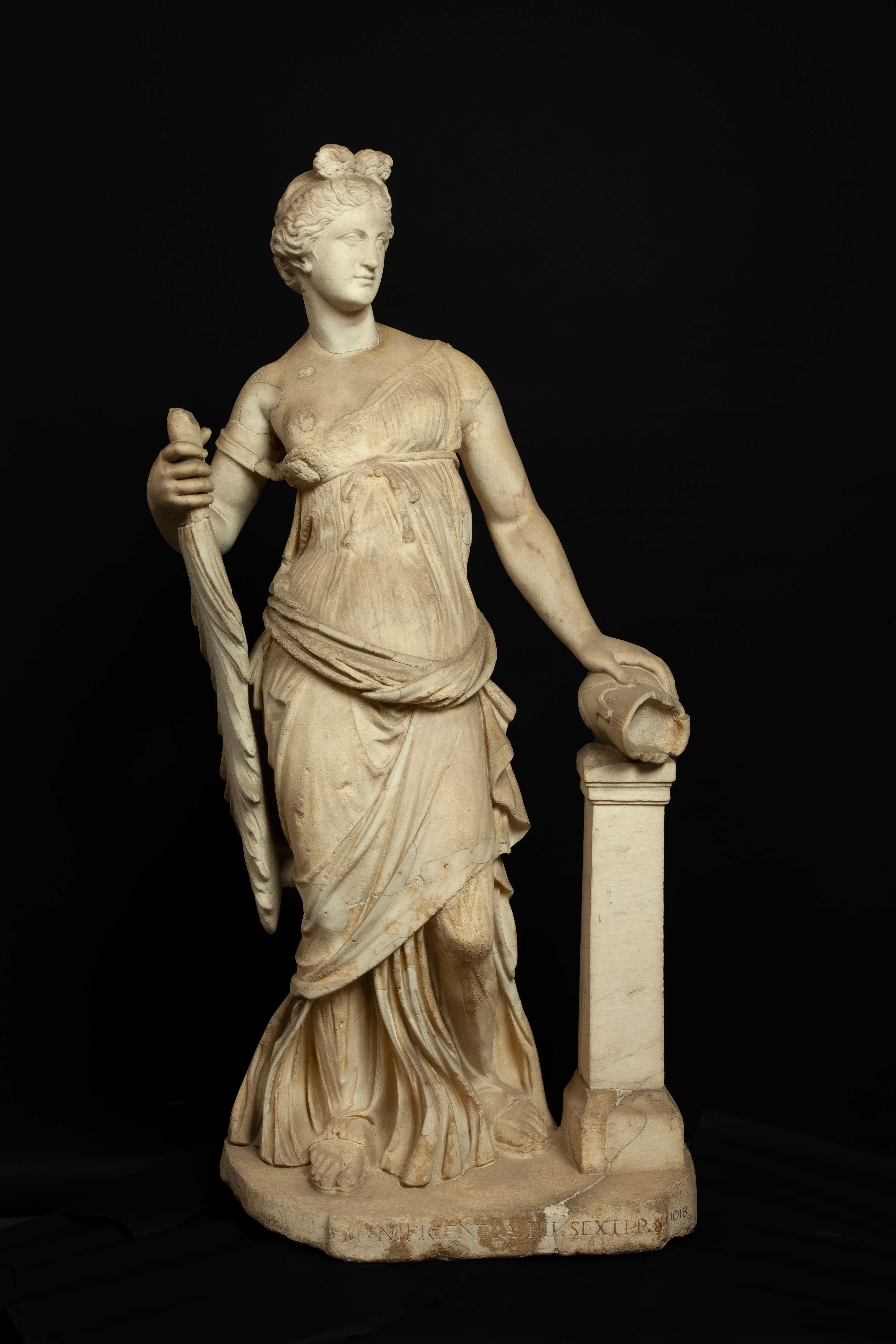 Statue of a Female Figure - Inv. 1018 Front Before Restoration