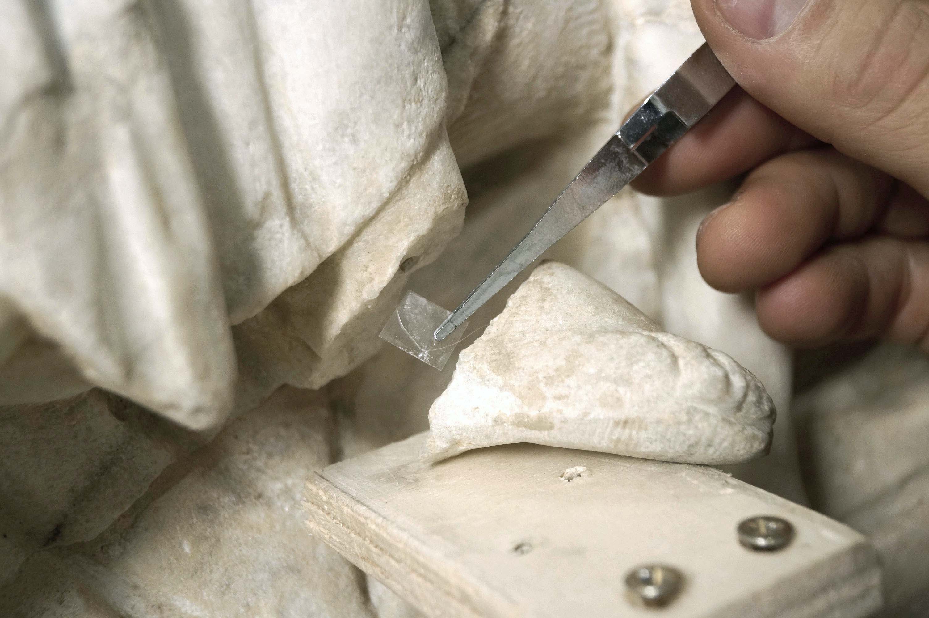Early Christian Sarcophagi: Miracle of Bethesda - During Restoration