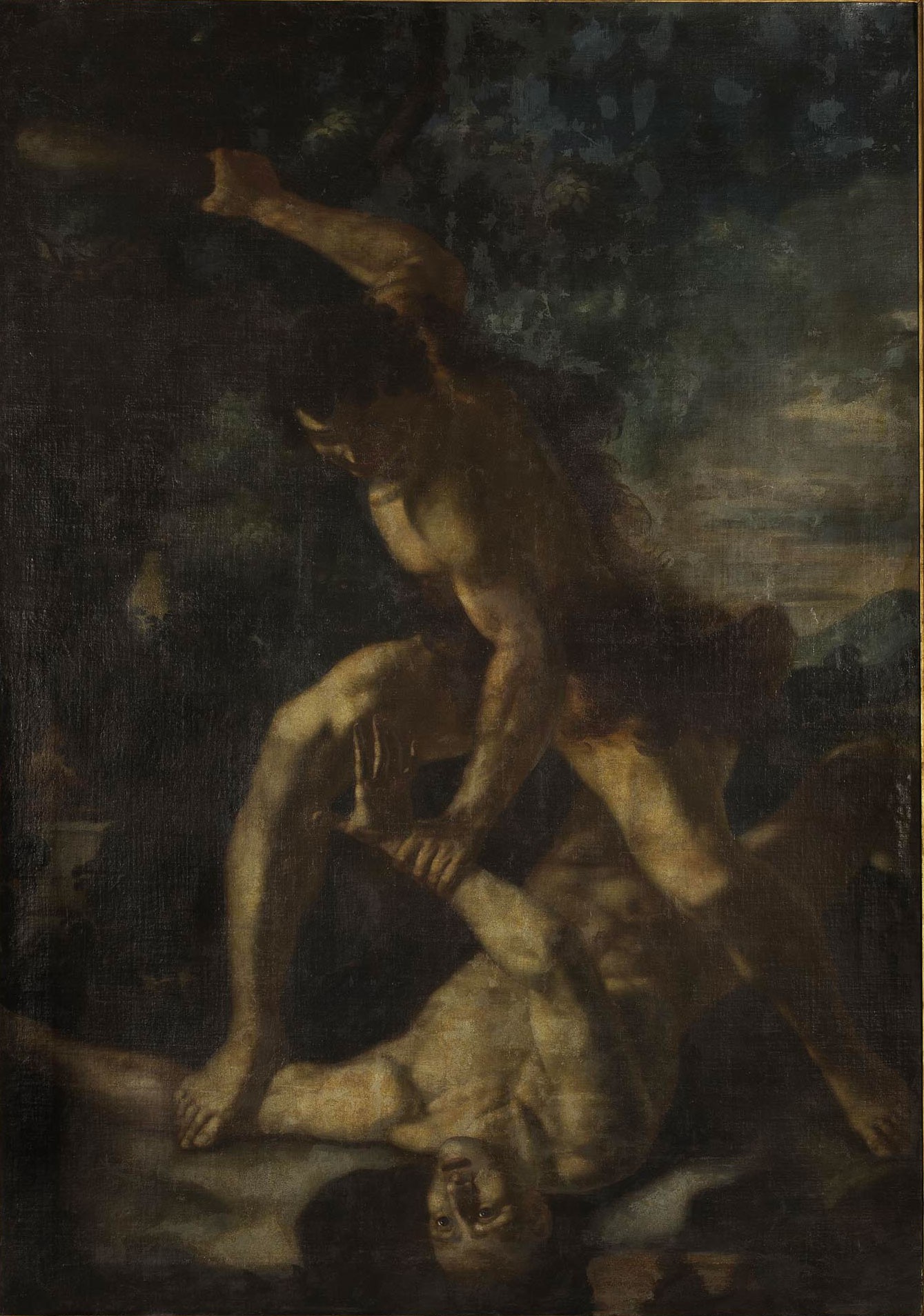 Camassei's Cain and Abel - Before Restoration