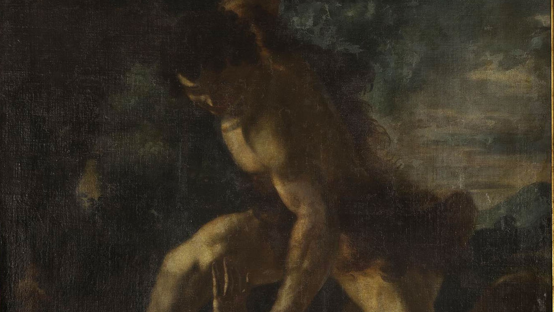 Camassei's Cain and Abel - Before Restoration