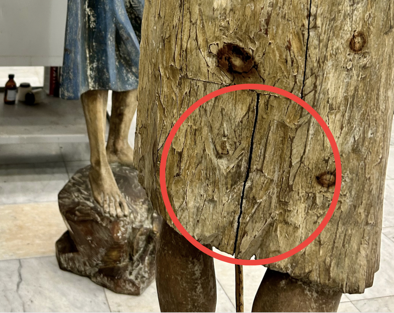 Wooden Statues of St. John the Baptist and St. John the Evangelist 4