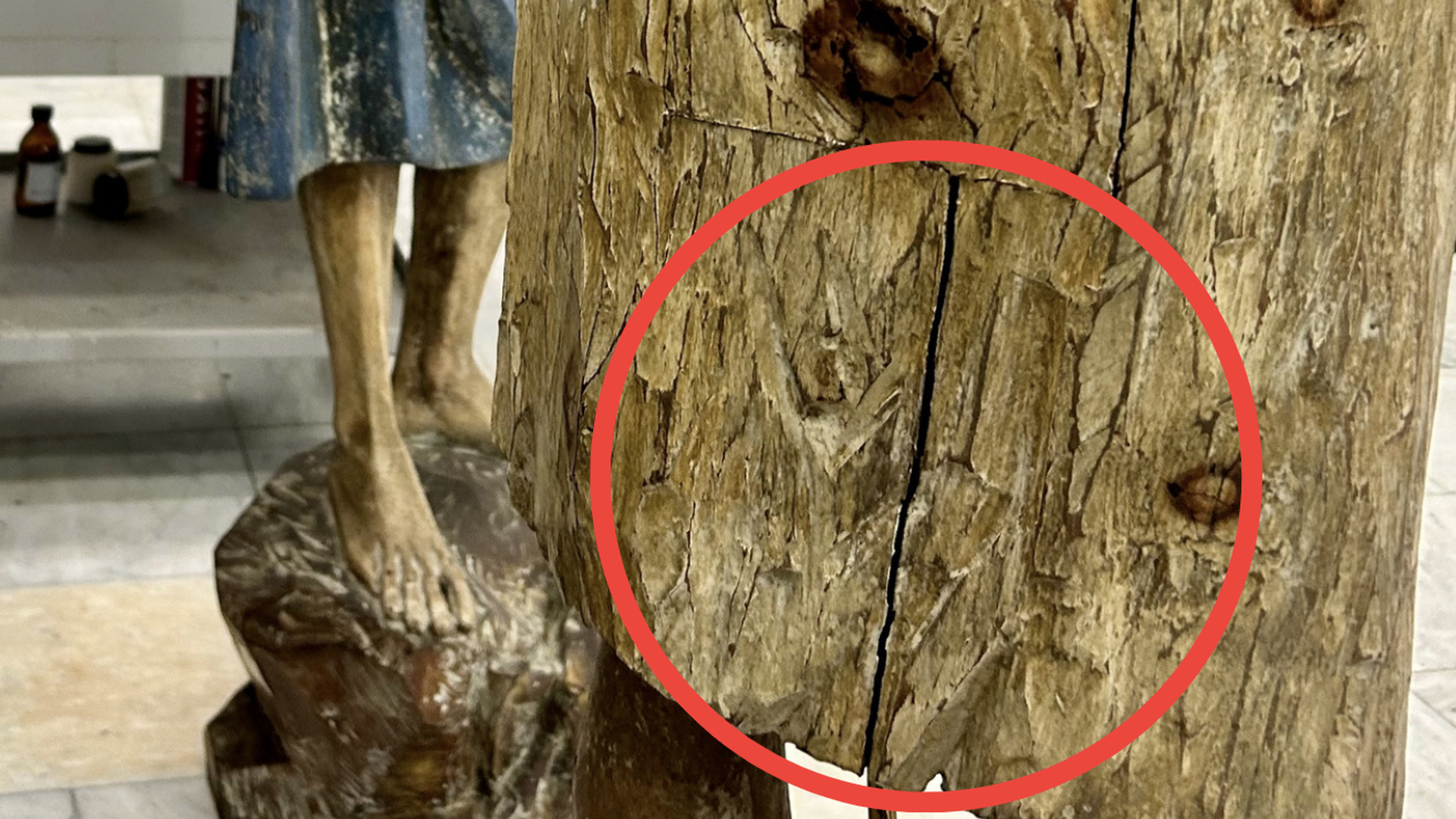 Wooden Statues of St. John the Baptist and St. John the Evangelist 4