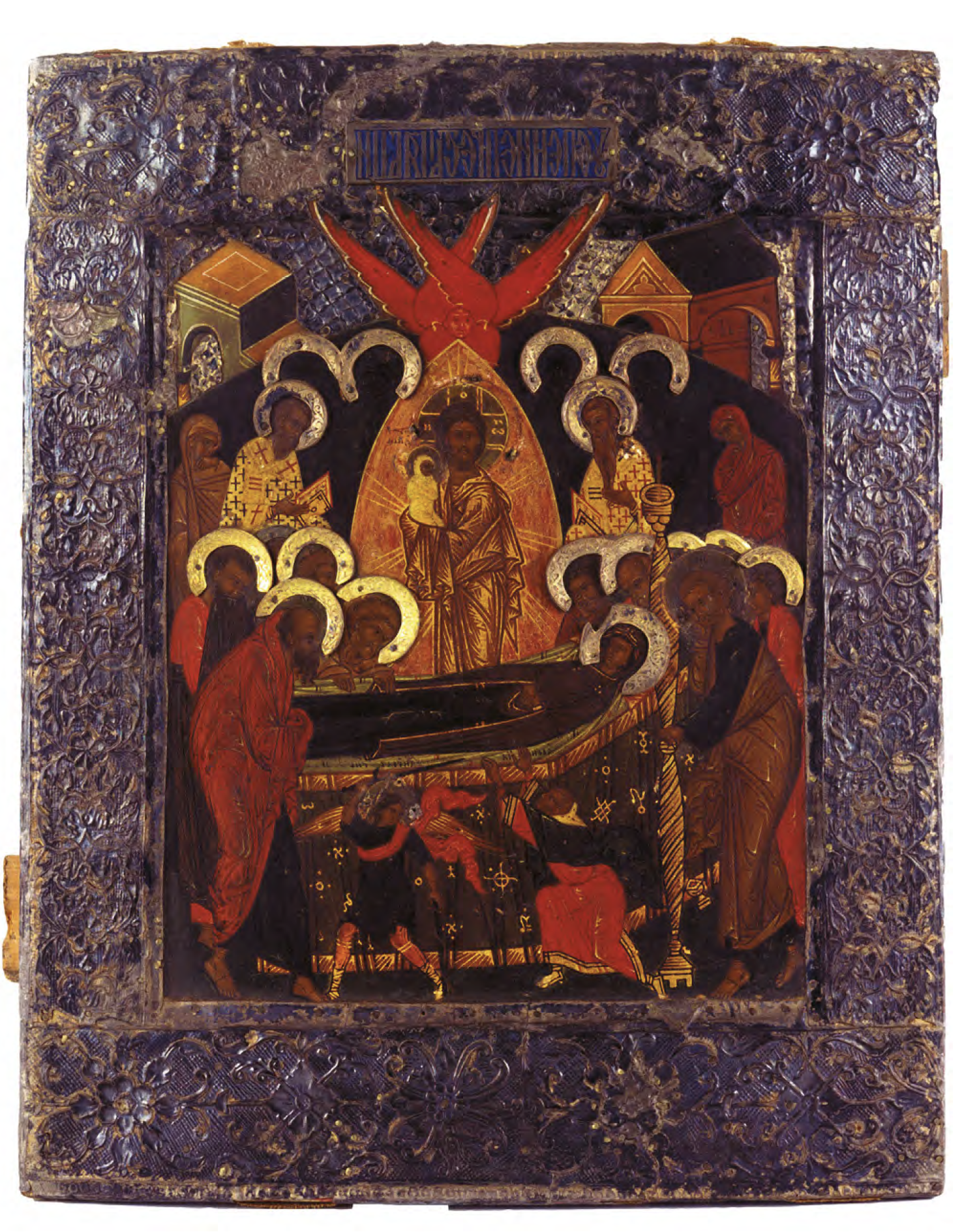 Icon with the “Dormition of the Virgin” (Koimesis) and Tryptic with “Deesis”