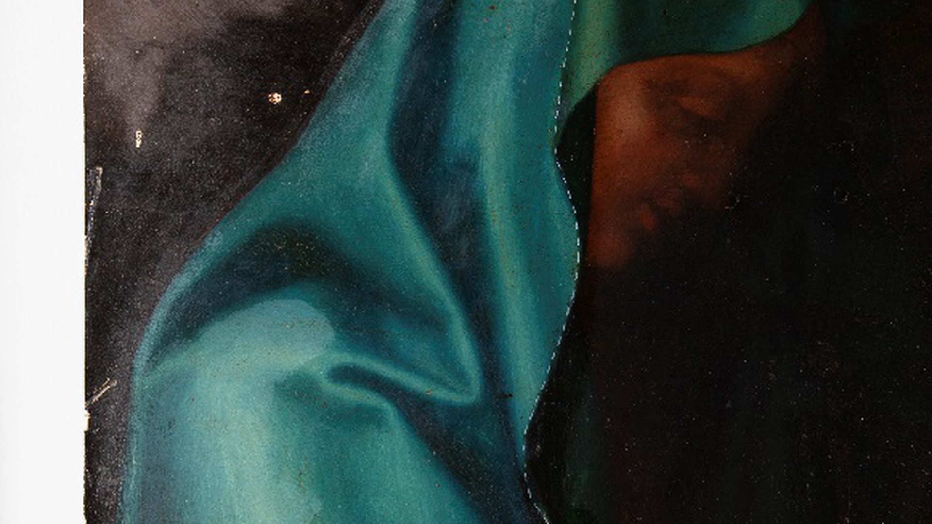 Pietà - Detail during restoration