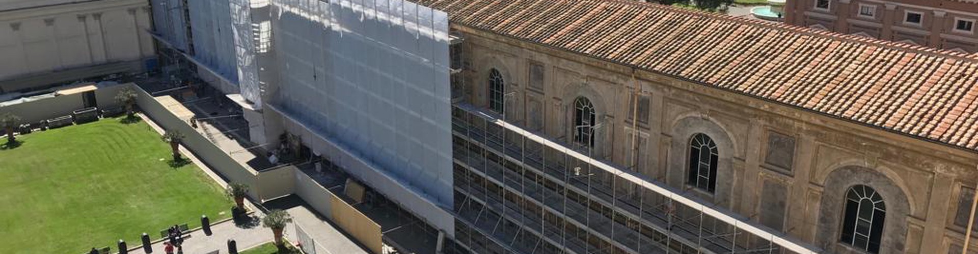 Restoration on Bramante’s West Wall Begins