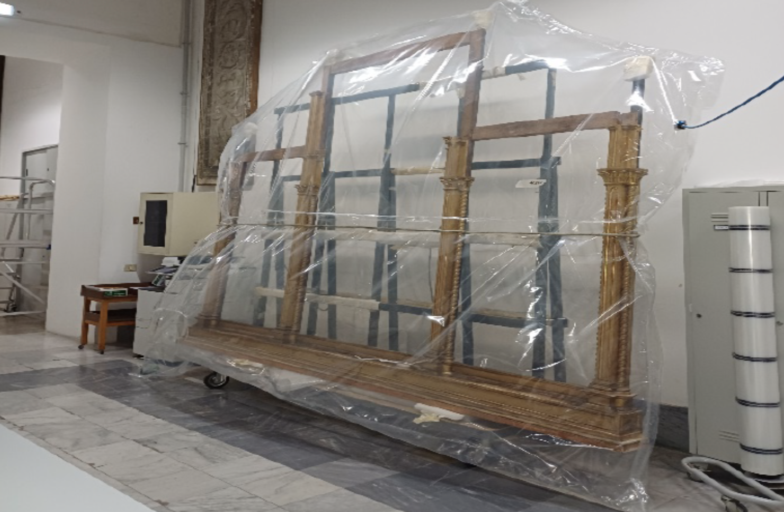 Triptych with Crucifixion and Saints Ongoing 2