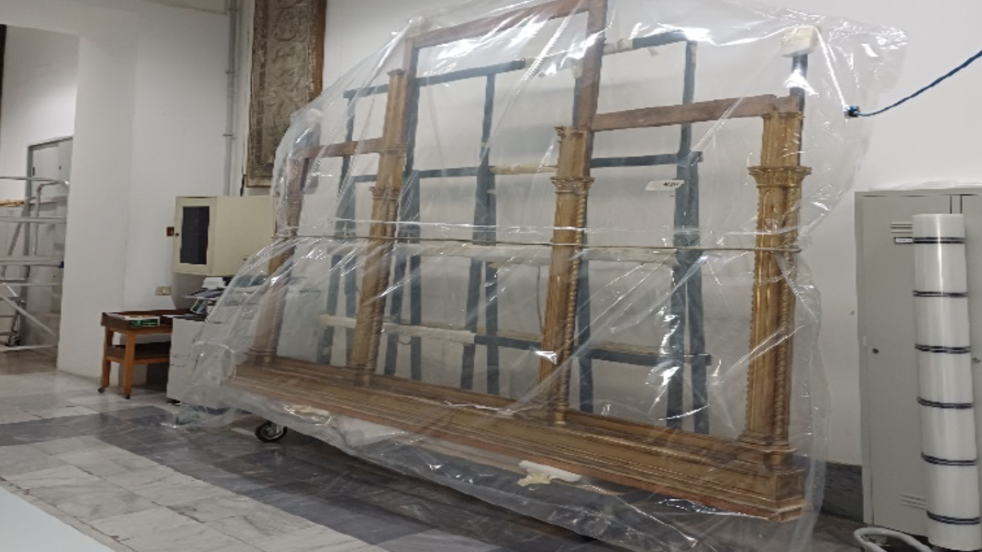 Triptych with Crucifixion and Saints Ongoing 2