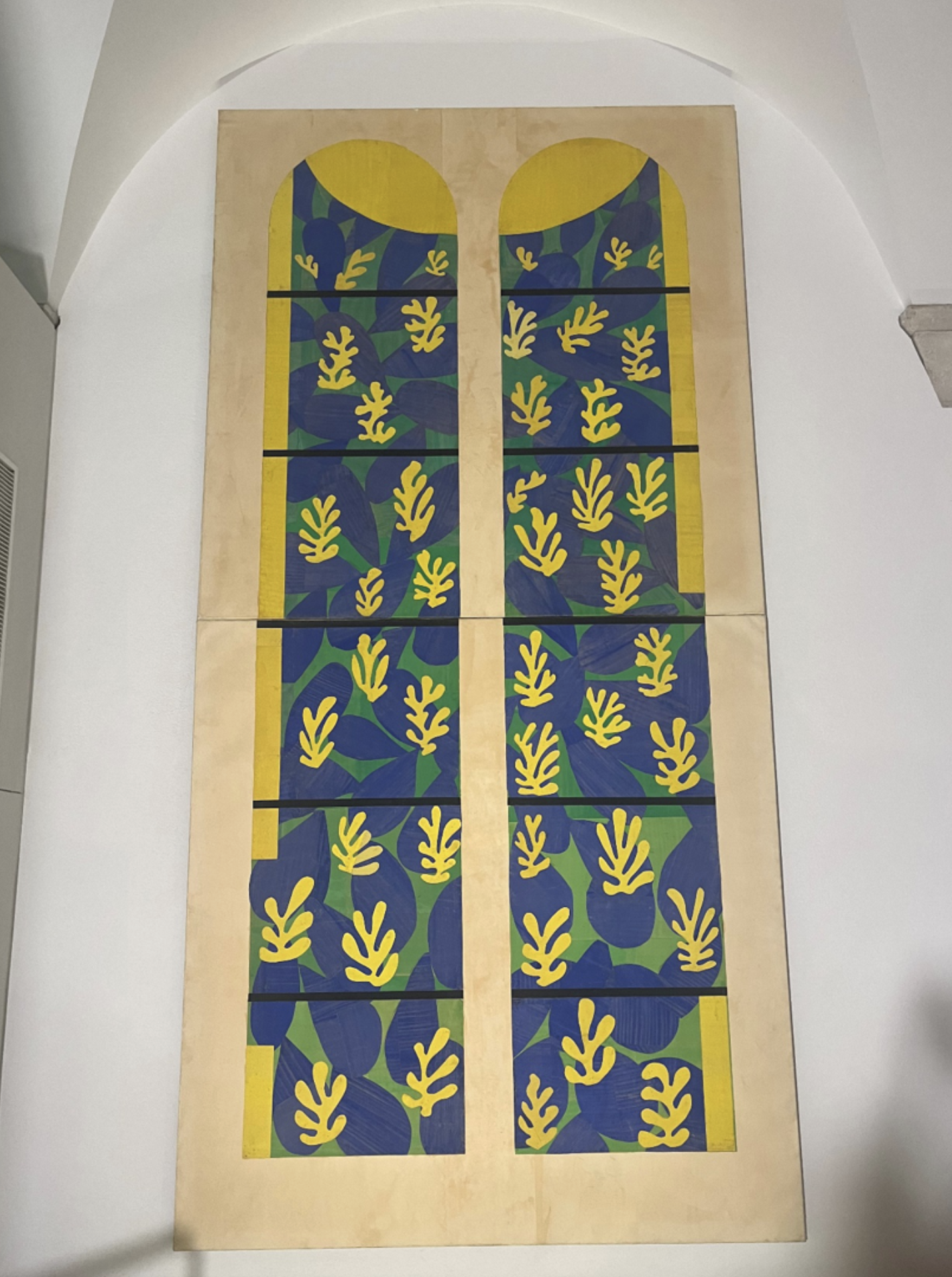 Arbre de vie reassembled on the wall