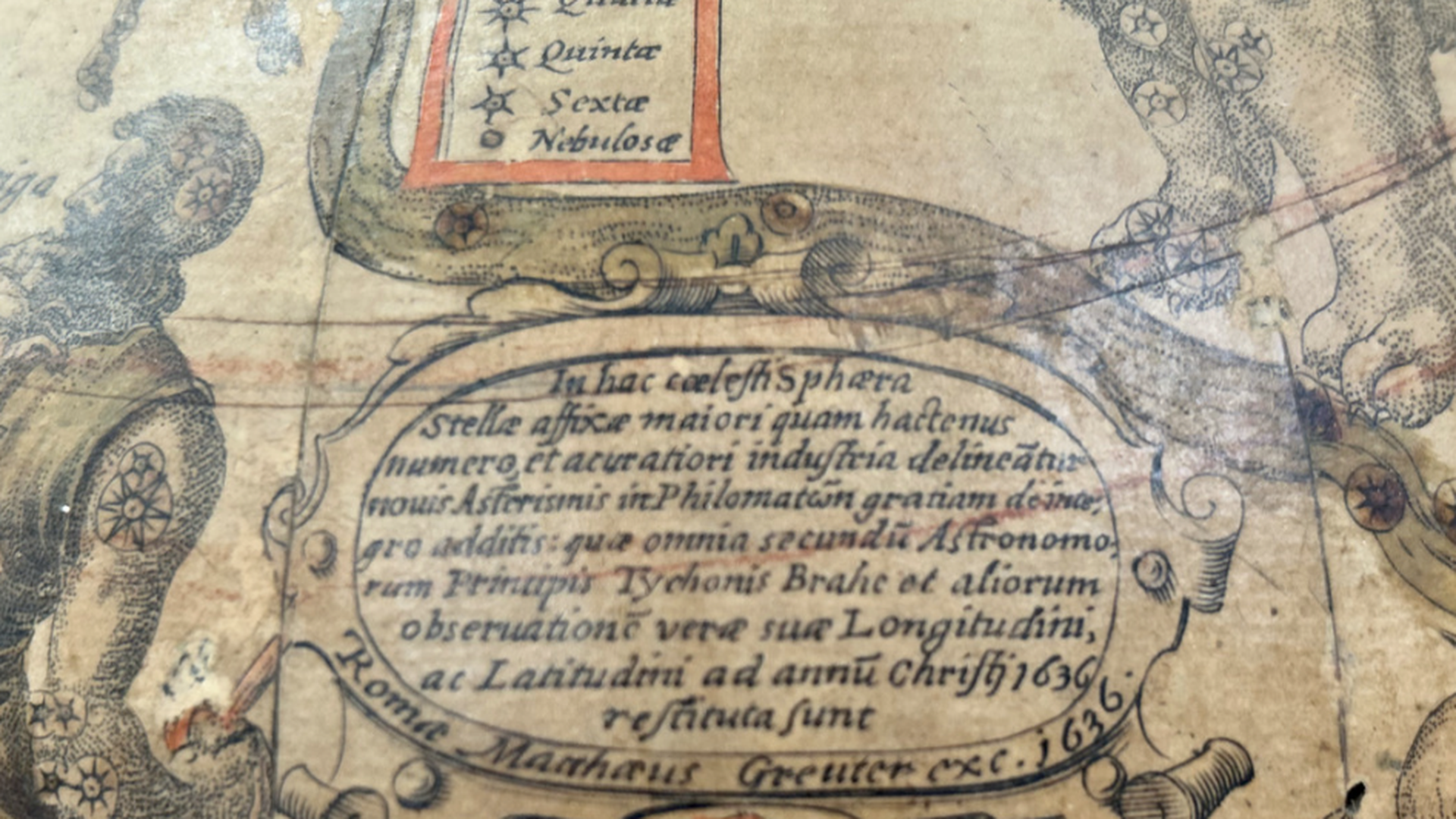 Celestial Globe Dedication - Matthaeus Greuter, 1636