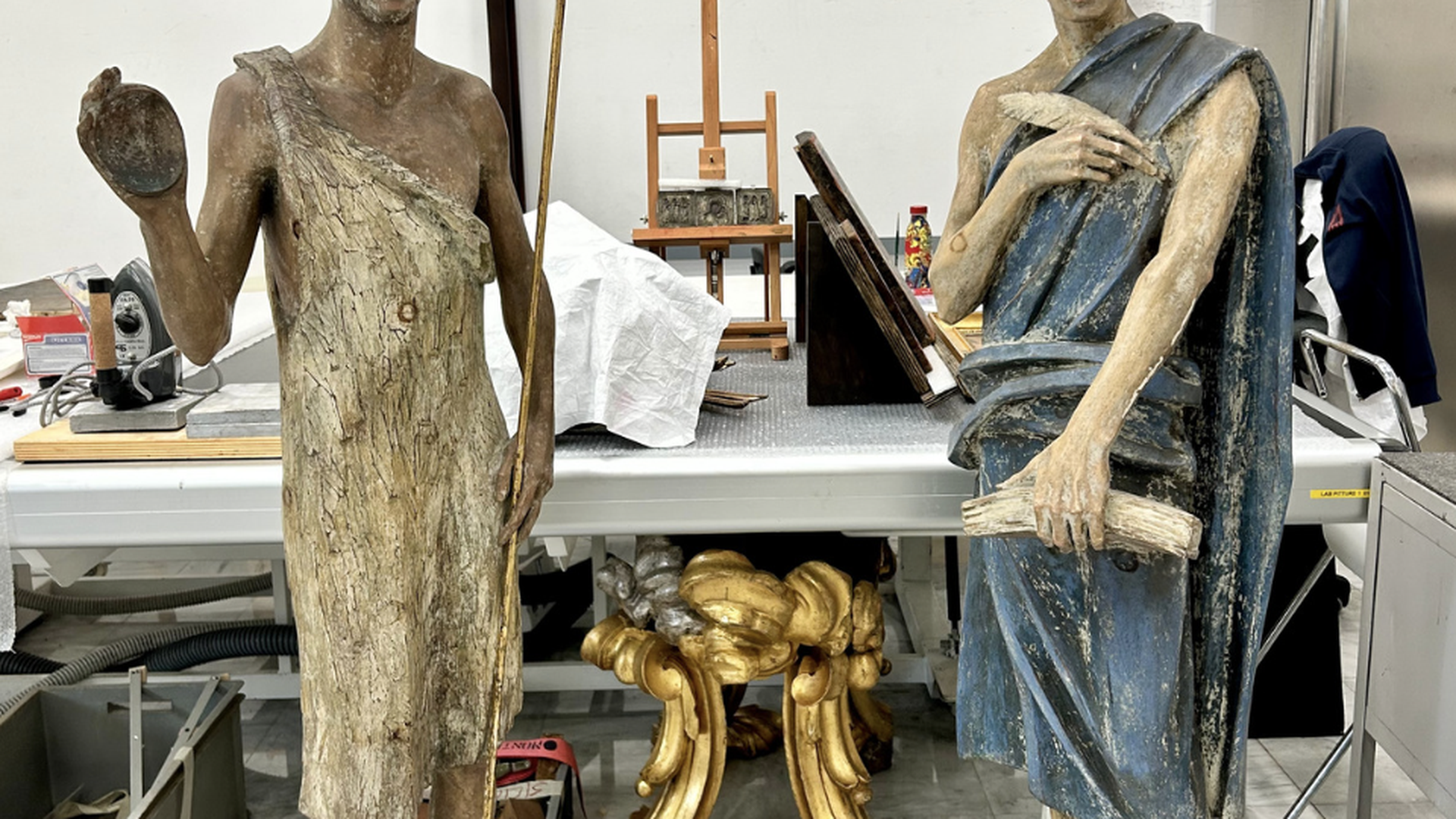 Wooden Statues of St. John the Baptist and St. John the Evangelist 1