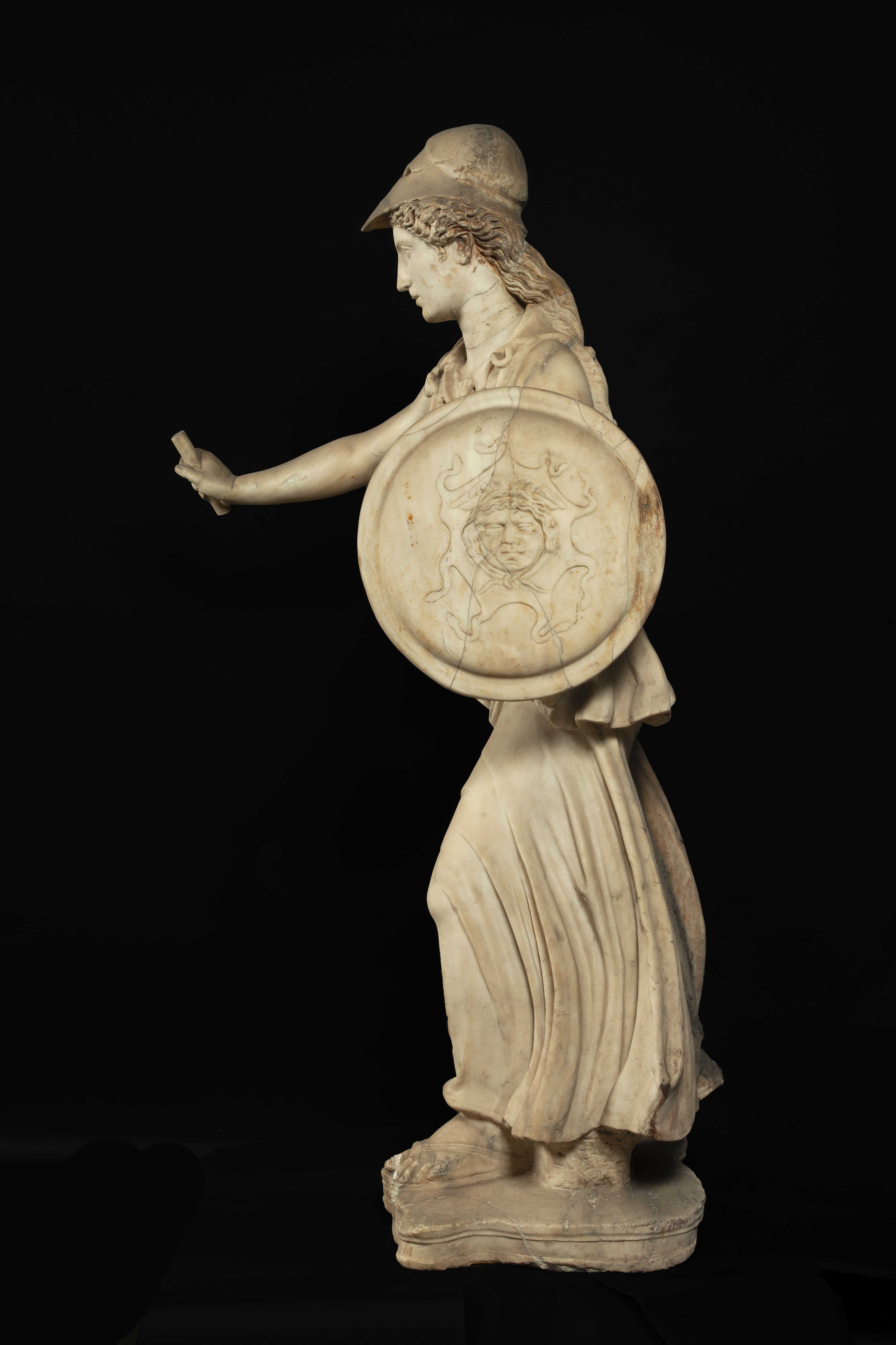 Statue of Athena Promachos - Inv. 1017 Side Before Restoration