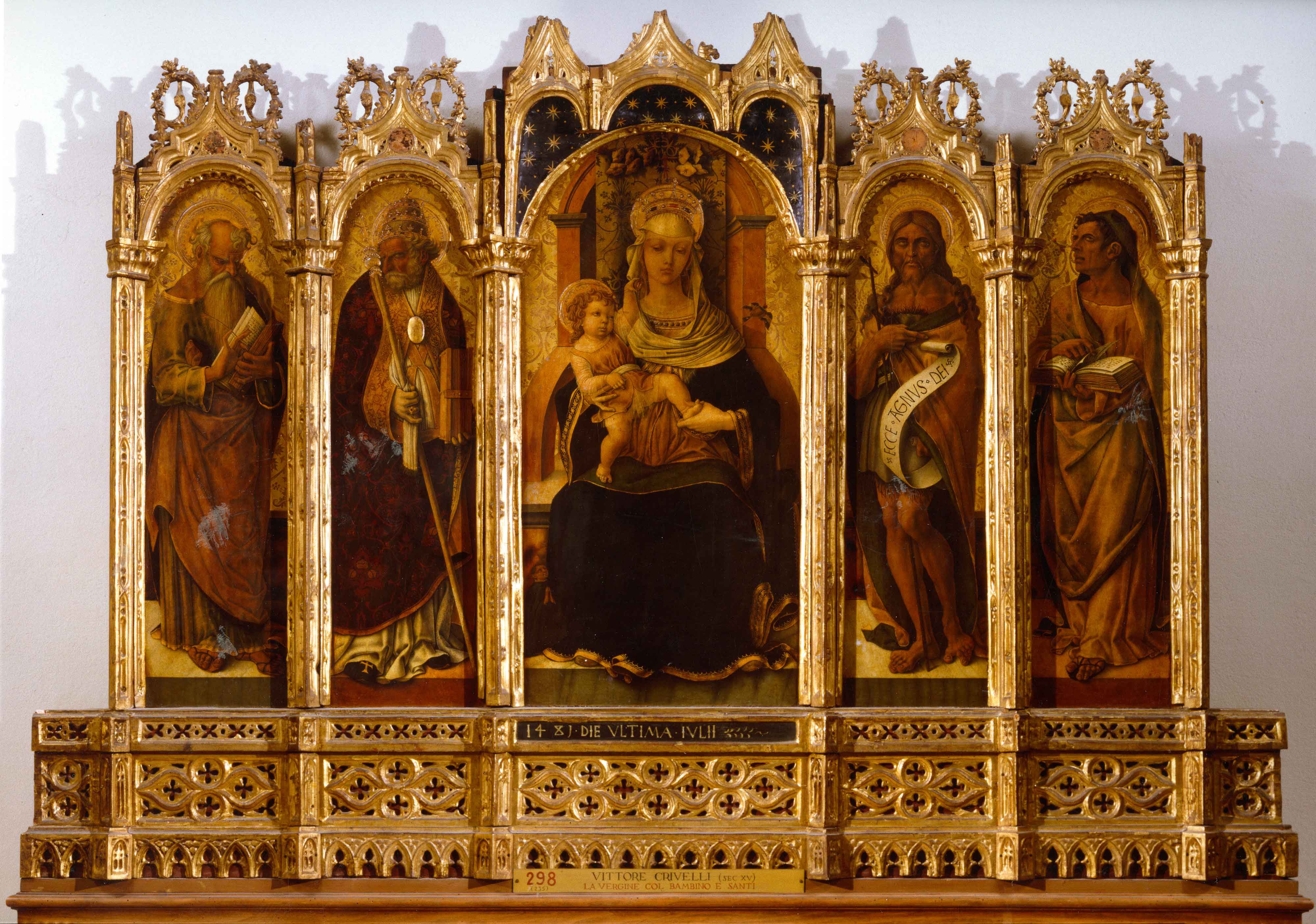 Madonna with Child and Saints by Crivelli - Before Restoration