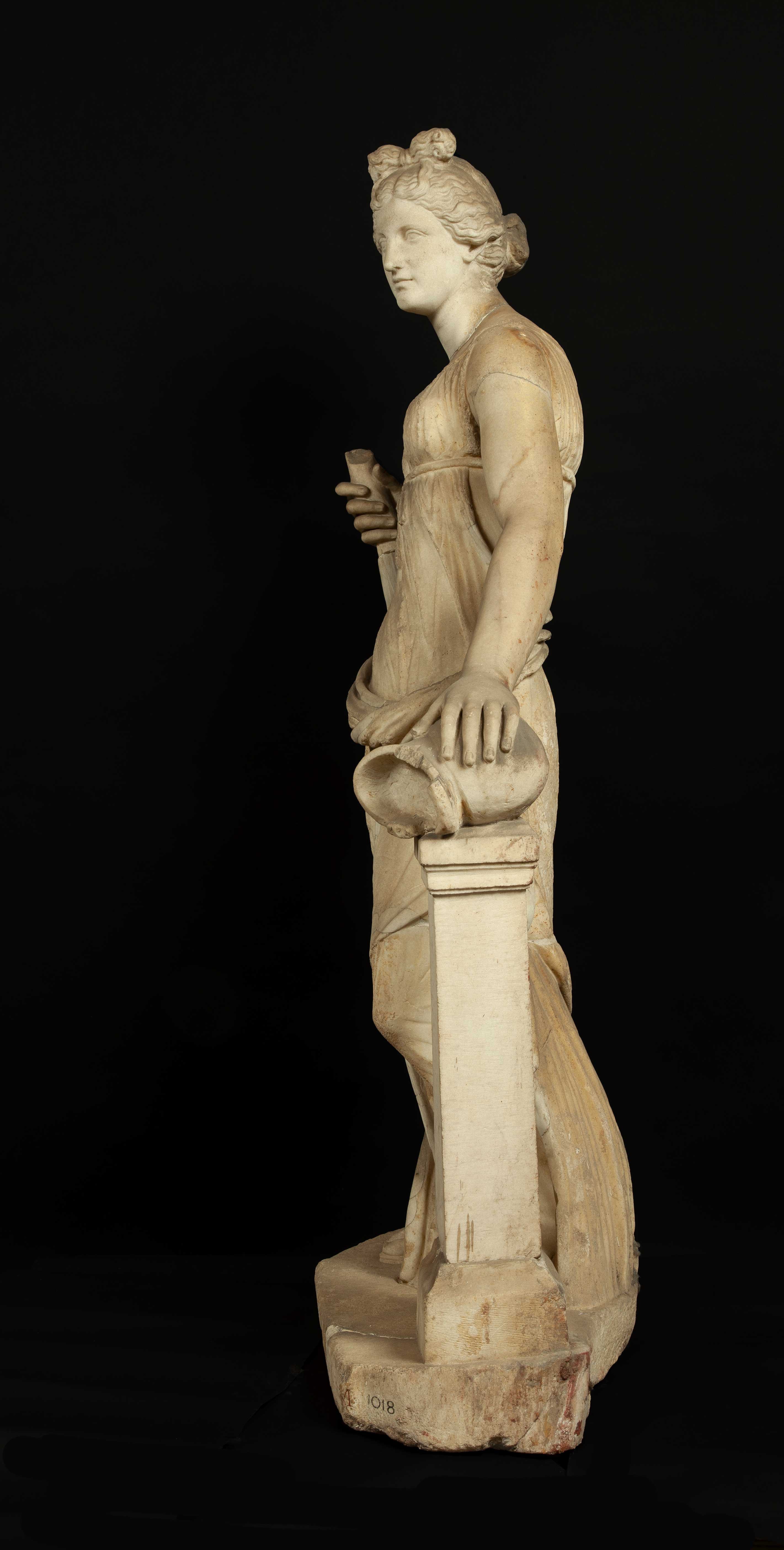 Statue of a Female Figure - Inv. 1018 Side Before Restoration