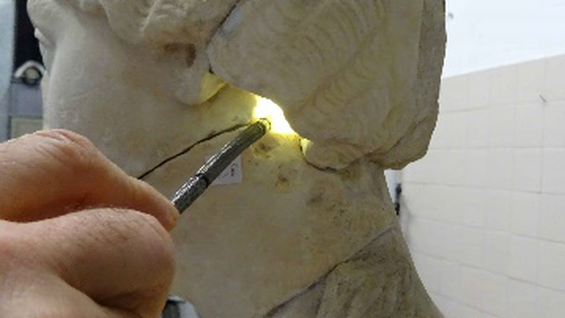 Statue of Flora - During Restoration