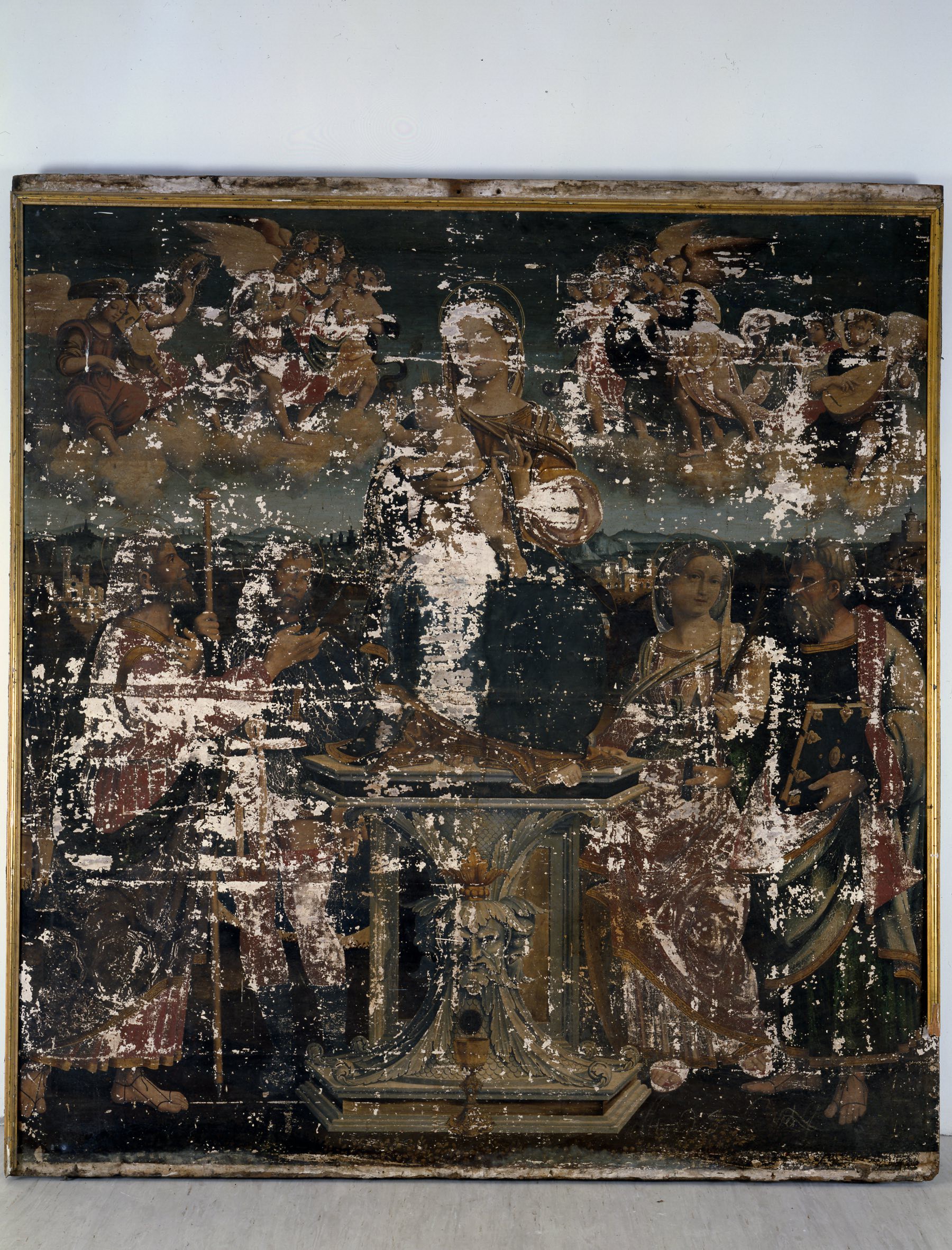 Assumption of the Virgin Mary with Saints - Before Restoration
