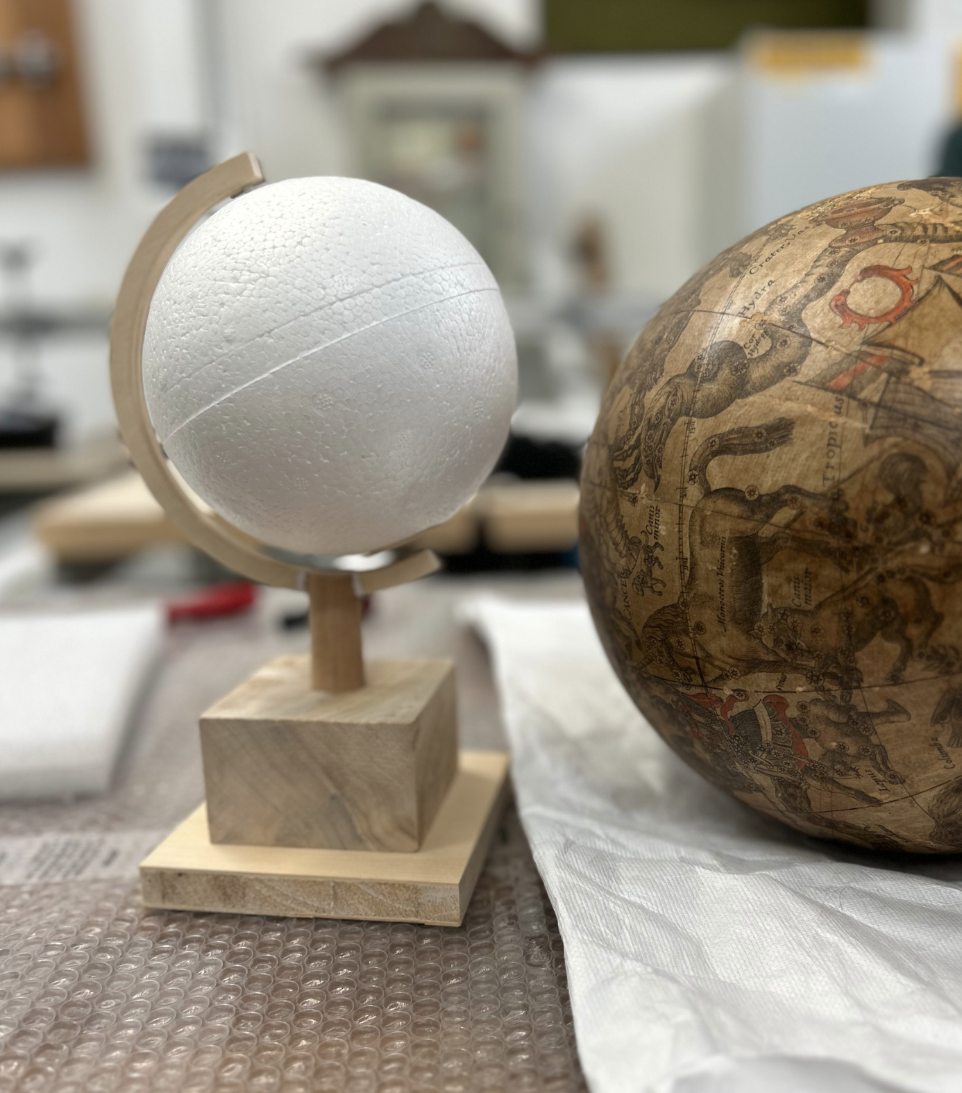 Wooden model of the new base