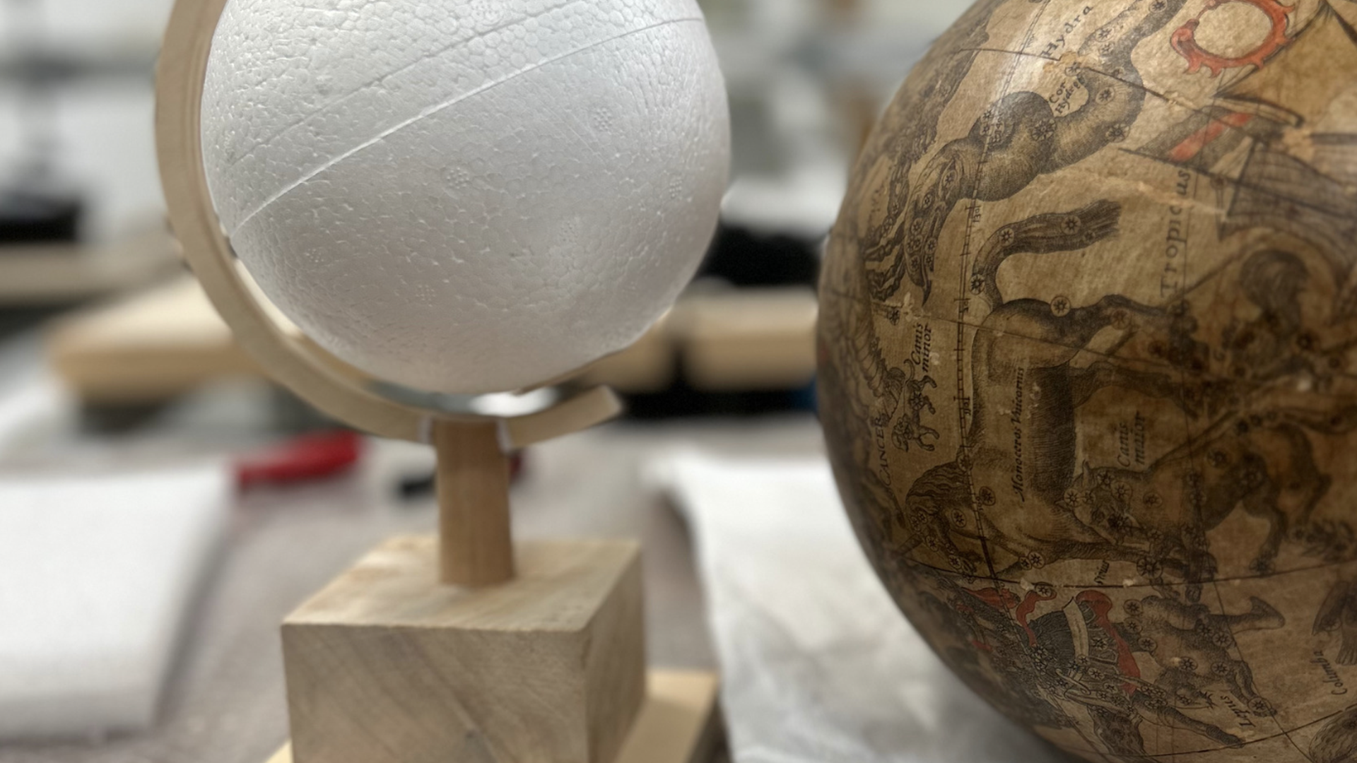 Wooden model of the new base